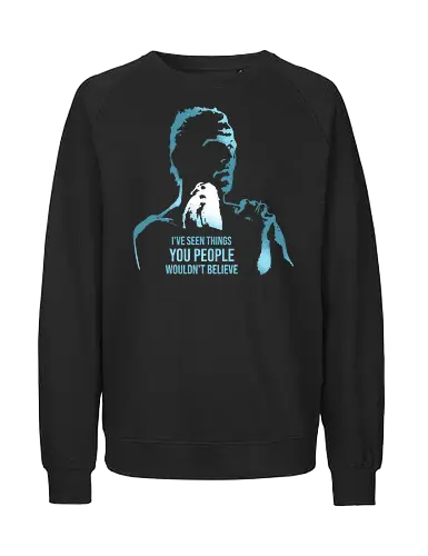 Tears in the Rain - Blade Runner Monologue - nexus 6, replicant, ridley scott, roy batty, sci fi, science fiction, tyrell corporation, 2049, eldon tyrell, movie, rick deckard, blade runner, artificial intelligence, dystopian, origami - Fairtrade Sweatshirt