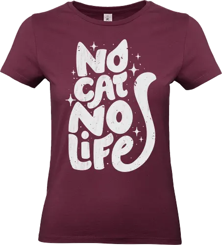No Cat No Life - koalatees, koala, koalastudio, cat lover, cat life, cats, black cat, kitty, cat mom, cat dad, funny quote, sparkle, stars - Standard T-Shirt (Women)