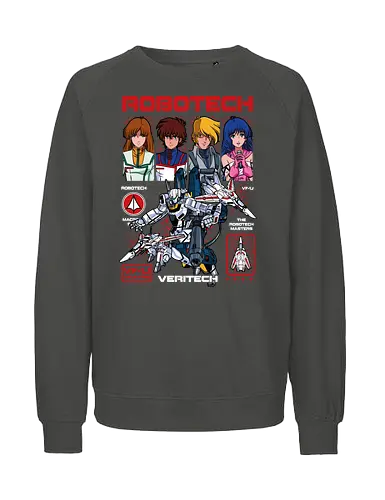 Robotech – Defenders of Earth - robotech, mecha anime, space war anime, transforming fighter, classic anime, sci fi anime, retro anime, space battle, anime art - Fairtrade Sweatshirt