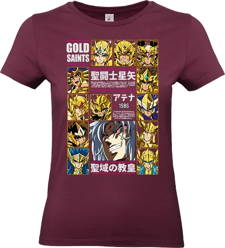 Gold Saints – Twelve Zodiac Temples - saint seiya, gold saints, twelve zodiac temples, sanctuary arc, zodiac warriors, athena knights, classic shonen anime, manga series, anime art - Standard T-Shirt (Women)