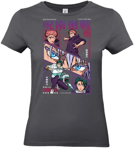 Yuta vs Itadori – Sorcerer Showdown - Jujutsu, yuta okkotsu, yuji itadori, jujutsu duel, cursed energy fight, anime battle, shonen manga, anime illustration - Standard T-Shirt (Women)