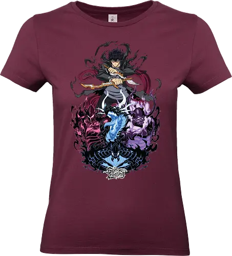 Solo Leveling – Rise of the Hunter - solo leveling, sung jinwoo, hunter world, dungeon battles, leveling system, fantasy action anime, manhwa art - Standard T-Shirt (Women)