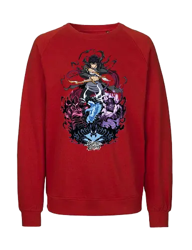 Solo Leveling – Rise of the Hunter - solo leveling, sung jinwoo, hunter world, dungeon battles, leveling system, fantasy action anime, manhwa art - Fairtrade Sweatshirt