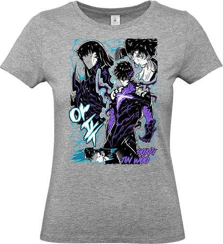Solo Leveling – Arise Shadows - solo leveling, shadow army, necromancer power, dungeon hunter, dark fantasy action, manhwa series, anime aesthetic - Standard T-Shirt (Women)