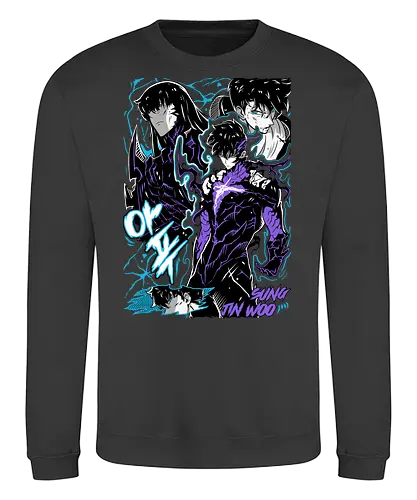 Solo Leveling – Arise Shadows - solo leveling, shadow army, necromancer power, dungeon hunter, dark fantasy action, manhwa series, anime aesthetic - Sweatshirt