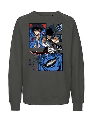 Solo Leveling – Rise of the Shadows - solo leveling, shadow monarch power, dark fantasy hunter, dungeon raid battle, action manhwa, anime art - Fairtrade Sweatshirt