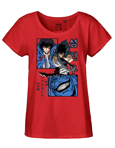 Solo Leveling – Rise of the Shadows - solo leveling, shadow monarch power, dark fantasy hunter, dungeon raid battle, action manhwa, anime art - Fairtrade Girl Shirt