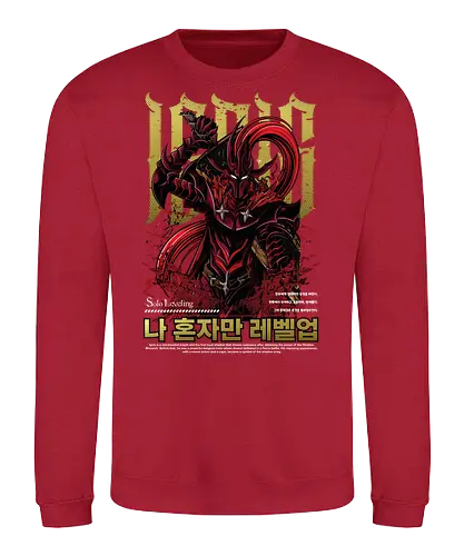 Igris – Shadow Knight - solo leveling, igris shadow knight, shadow army, jinwoo soldier, dark fantasy warrior, manhwa series, anime art - Sweatshirt