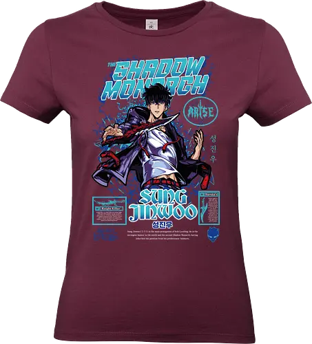 Sung Jinwoo – Shadow Monarch - solo leveling, sung jinwoo, shadow monarch, shadow army, hunter king, dungeon hunter, dark fantasy action, manhwa series, anime art - Standard T-Shirt (Women)