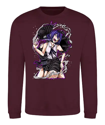 Reze – The Bomb Girl - anime art, Chainsaw, reze, bomb devil girl, anime villain girl, dark shonen anime, manga series - Sweatshirt