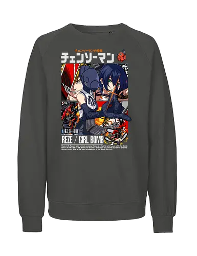 Reze – Love and Explosions - Chainsaw, reze, bomb devil, tragic anime character, dark fantasy anime, manga series, anime art - Fairtrade Sweatshirt