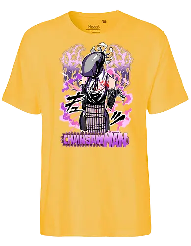 Reze – Dangerous Beauty - Chainsaw, reze, anime femme fatale, bomb power, dark anime aesthetic, shonen manga, anime art - Fairtrade T-Shirt