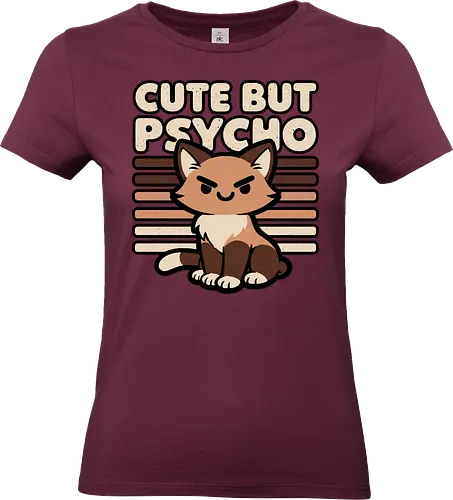 Cute Ironic Cat - Cat Person, Cat Lover, Silly Cat, Cat Humor, Funny Cats, Funny Cat, Kawaii Cat, Kawaii, Cute, Cute Animals, Animal, Funny Animals, Animals, Fun, Funny, Funnier, Irony, Ironic Humor, Ironic Design, Ironic Quote, Ironic, Sarcasm, Sarcastic, Sarcastic Art, Sarcastic Humor, Sarcastic Cat, Joke, Smile, Quote, Psycho, Psychopath, Cute But Psycho, Evil, Cat, Killer Cat, Cat T-shirts - Standard T-Shirt (Women)