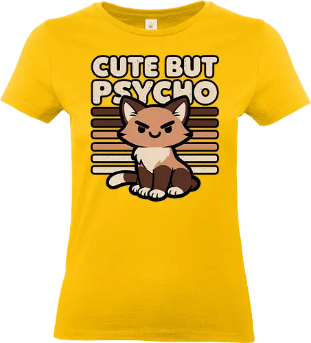 Cute Ironic Cat - Cat Person, Cat Lover, Silly Cat, Cat Humor, Funny Cats, Funny Cat, Kawaii Cat, Kawaii, Cute, Cute Animals, Animal, Funny Animals, Animals, Fun, Funny, Funnier, Irony, Ironic Humor, Ironic Design, Ironic Quote, Ironic, Sarcasm, Sarcastic, Sarcastic Art, Sarcastic Humor, Sarcastic Cat, Joke, Smile, Quote, Psycho, Psychopath, Cute But Psycho, Evil, Cat, Killer Cat, Cat T-shirts - Standard T-Shirt (Women)
