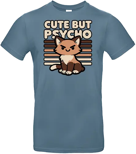 Cute Ironic Cat - Cat Person, Cat Lover, Silly Cat, Cat Humor, Funny Cats, Funny Cat, Kawaii Cat, Kawaii, Cute, Cute Animals, Animal, Funny Animals, Animals, Fun, Funny, Funnier, Irony, Ironic Humor, Ironic Design, Ironic Quote, Ironic, Sarcasm, Sarcastic, Sarcastic Art, Sarcastic Humor, Sarcastic Cat, Joke, Smile, Quote, Psycho, Psychopath, Cute But Psycho, Evil, Cat, Killer Cat, Cat T-shirts - Standard T-Shirt