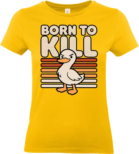 Cute Ironic Duck - Psycho, Psychopath, Cute, Cute Animals, Animal, Funny Animals, Animals, Fun, Funny, Funnier, Irony, Ironic Humor, Ironic Design, Ironic Quote, Ironic, Sarcasm, Sarcastic, Sarcastic Art, Sarcastic Humor, Sarcastic Cat, Joke, Smile, Quote, Cute But Psycho, Evil, Kawaii, Born, Born This Way, Kill, Killers, Killer, Serial Killer, Duck, Duck Around, Ducks, Duck Lover, Duckling - Standard T-Shirt (Women)
