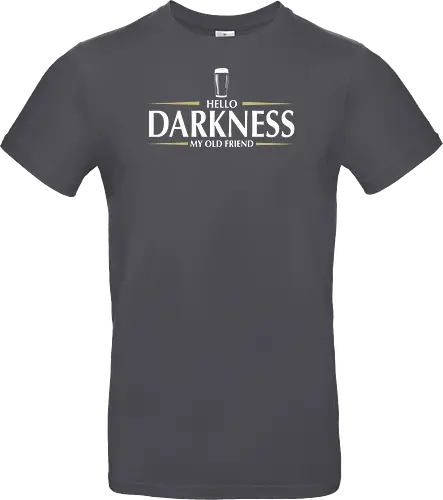 Hello darkness - beer, guiness, stout, hello darkness my old friend, Simon and Garfunkel, drinks - Standard T-Shirt