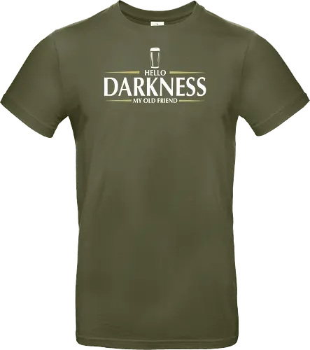 Hello darkness - beer, guiness, stout, hello darkness my old friend, Simon and Garfunkel, drinks - Standard T-Shirt