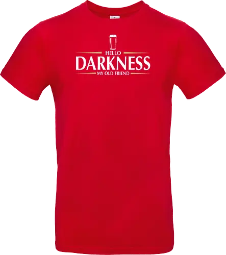 Hello darkness - beer, guiness, stout, hello darkness my old friend, Simon and Garfunkel, drinks - Standard T-Shirt