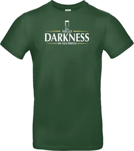 Hello darkness - beer, guiness, stout, hello darkness my old friend, Simon and Garfunkel, drinks - Standard T-Shirt