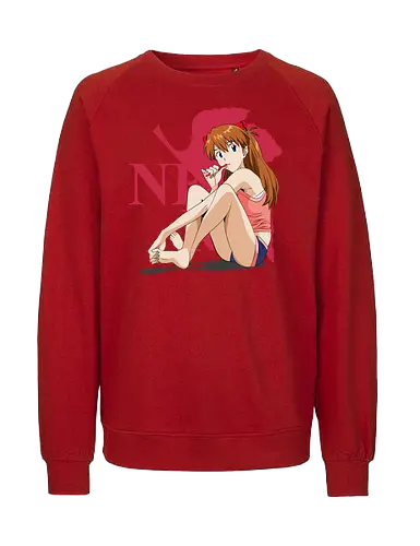 Asuka – Unit 02 Pilot - evangelion, asuka langley soryu, eva pilot, mecha battle, anime heroine, sci fi anime, anime illustration - Fairtrade Sweatshirt