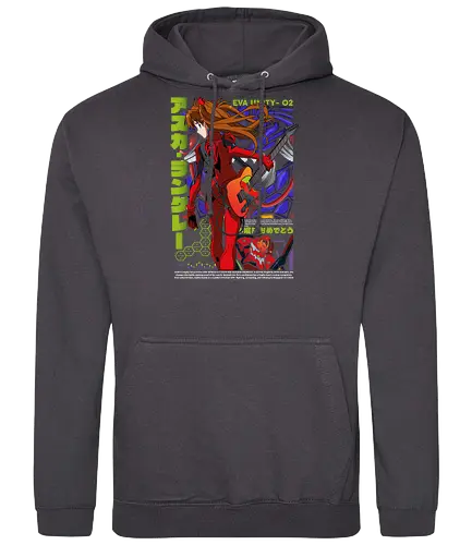 Asuka – Neon Guitar - evangelion, asuka langley, anime guitarist, fender guitar, anime girl musician, music anime, anime art - Standard Hoodie