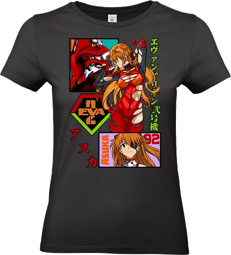 Asuka – Red Eva Warrior - evangelion, asuka langley, eva unit 02 pilot, anime girl warrior, mecha anime, anime aesthetic - Standard T-Shirt (Women)