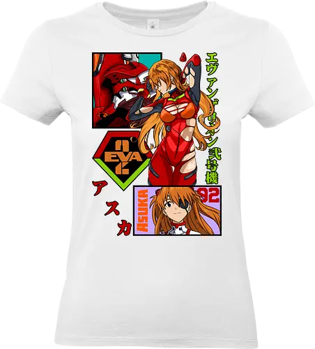 Asuka – Red Eva Warrior - evangelion, asuka langley, eva unit 02 pilot, anime girl warrior, mecha anime, anime aesthetic - Standard T-Shirt (Women)