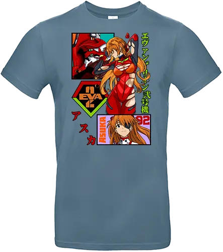 Asuka – Red Eva Warrior - evangelion, asuka langley, eva unit 02 pilot, anime girl warrior, mecha anime, anime aesthetic - Standard T-Shirt