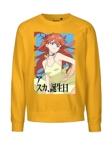 Asuka – Pride of Unit 02 - asuka, evangelion, eva pilot girl, anime fighter, mecha action anime, anime art - Fairtrade Sweatshirt
