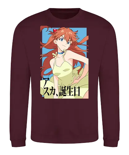 Asuka – Pride of Unit 02 - asuka, evangelion, eva pilot girl, anime fighter, mecha action anime, anime art - Sweatshirt