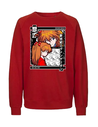 Asuka – Eva Unit 02 Rage - evangelion, asuka, unit 02, anime pilot, mecha battle anime, anime aesthetic - Fairtrade Sweatshirt