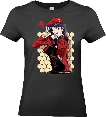 Misato – NERV Commander - evangelion, misato katsuragi, nerv officer, anime commander, sci fi anime, anime art - Standard T-Shirt (Women)
