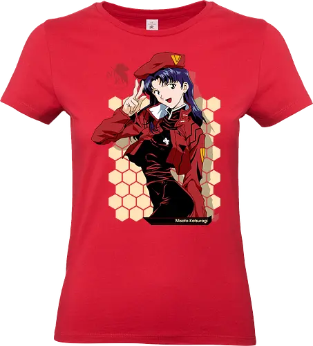 Misato – NERV Commander - evangelion, misato katsuragi, nerv officer, anime commander, sci fi anime, anime art - Standard T-Shirt (Women)
