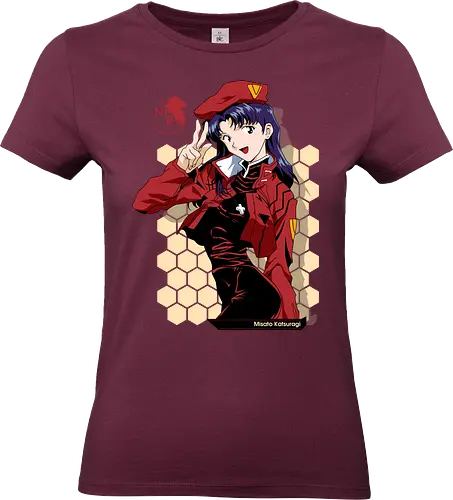 Misato – NERV Commander - evangelion, misato katsuragi, nerv officer, anime commander, sci fi anime, anime art - Standard T-Shirt (Women)