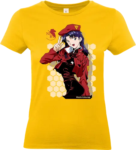 Misato – NERV Commander - evangelion, misato katsuragi, nerv officer, anime commander, sci fi anime, anime art - Standard T-Shirt (Women)