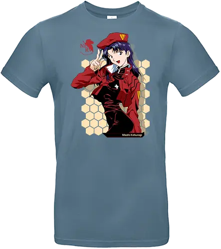Misato – NERV Commander - evangelion, misato katsuragi, nerv officer, anime commander, sci fi anime, anime art - Standard T-Shirt