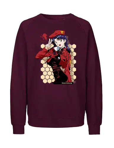 Misato – NERV Commander - evangelion, misato katsuragi, nerv officer, anime commander, sci fi anime, anime art - Fairtrade Sweatshirt