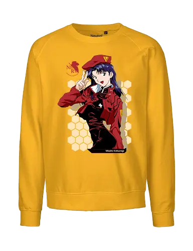 Misato – NERV Commander - evangelion, misato katsuragi, nerv officer, anime commander, sci fi anime, anime art - Fairtrade Sweatshirt
