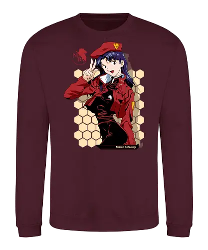 Misato – NERV Commander - evangelion, misato katsuragi, nerv officer, anime commander, sci fi anime, anime art - Sweatshirt