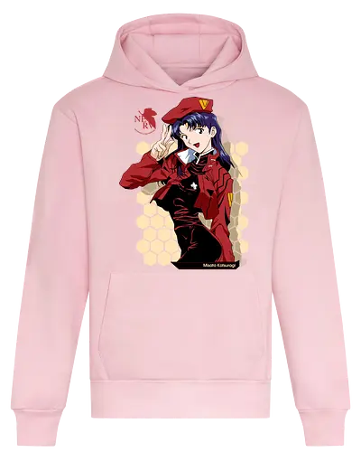 Misato – NERV Commander - evangelion, misato katsuragi, nerv officer, anime commander, sci fi anime, anime art - Heavyweight Hoodie