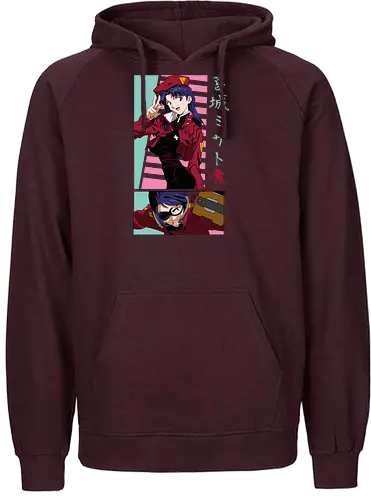 Misato – Tactical Genius - evangelion, misato katsuragi, nerv strategist, anime woman, mecha anime, anime illustration - Fairtrade Hoodie