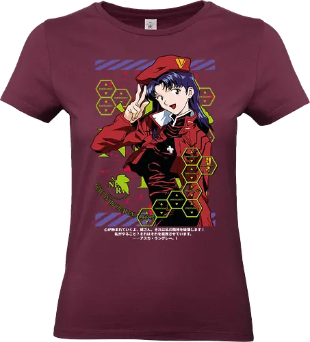Misato – Guardian of the Pilots - evangelion, misato katsuragi, anime heroine, nerv command, mecha anime, anime art - Standard T-Shirt (Women)