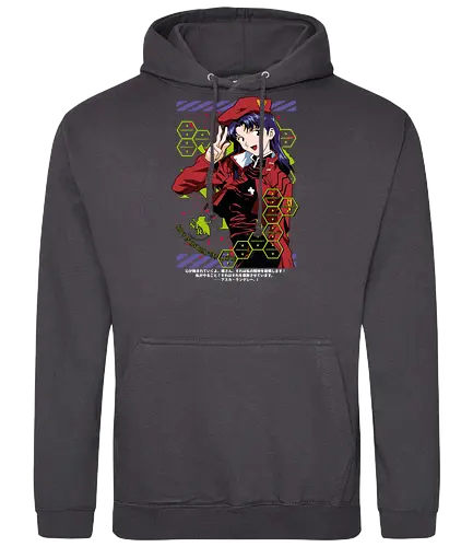 Misato – Guardian of the Pilots - evangelion, misato katsuragi, anime heroine, nerv command, mecha anime, anime art - Standard Hoodie