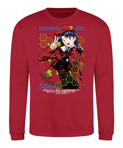 Misato – Guardian of the Pilots - evangelion, misato katsuragi, anime heroine, nerv command, mecha anime, anime art - Sweatshirt