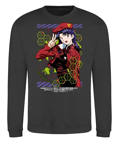 Misato – Guardian of the Pilots - evangelion, misato katsuragi, anime heroine, nerv command, mecha anime, anime art - Sweatshirt