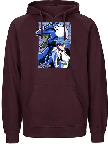 Rei – The First Child - evangelion, rei ayanami, eva pilot, anime girl, mecha anime, sci fi anime, anime art - Fairtrade Hoodie