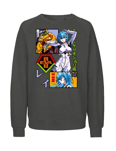 Rei – Silent Pilot - eva unit 00, anime heroine, mecha battle, anime illustration, evangelion, rei ayanami - Fairtrade Sweatshirt