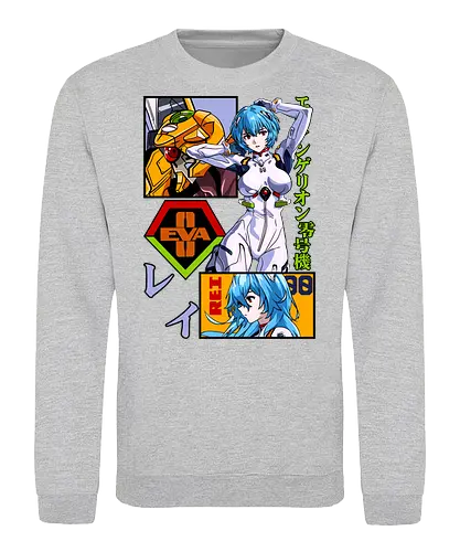 Rei – Silent Pilot - eva unit 00, anime heroine, mecha battle, anime illustration, evangelion, rei ayanami - Sweatshirt