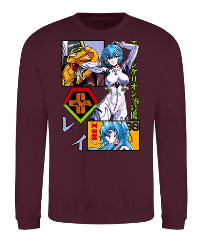 Rei – Silent Pilot - eva unit 00, anime heroine, mecha battle, anime illustration, evangelion, rei ayanami - Sweatshirt